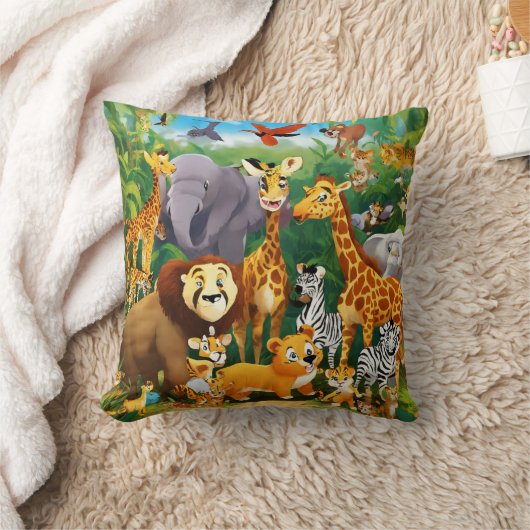 Oerwoud Safari Baby Kussen (Deken)