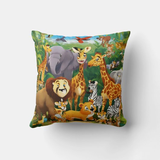 Oerwoud Safari Baby Kussen (Achterkant)