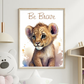 Oerwoud Safari Baby Lion Animal Print