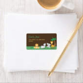 Oerwoud Safari Baby shower adreslabel Etiket (Insitu)