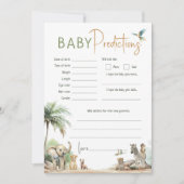 Oerwoud Safari Baby shower Baby voorspellingen Kaa Kaart (Voorkant)