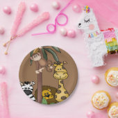 Oerwoud Safari Baby shower Borden Papieren Bordje (Feest)