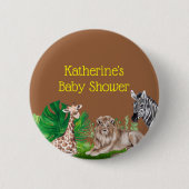Oerwoud Safari Baby shower Button (Voorkant)