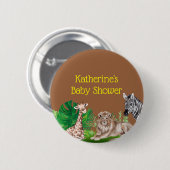 Oerwoud Safari Baby shower Button (Voorkant /achterkant)