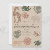  Oerwoud Safari Baby shower Dank u Kaart (Voorkant)