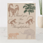  Oerwoud Safari Baby shower Dank u kaart (Voorkant)