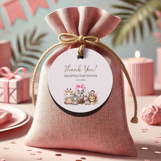 Oerwoud Safari Baby shower Dank u Labels