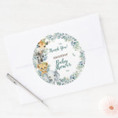 Oerwoud Safari Baby shower Dank u Ronde Sticker (Envelop)