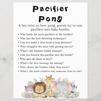 Oerwoud Safari Baby shower Games Flyer