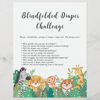 Oerwoud Safari Baby shower Games Flyer