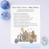 Oerwoud Safari Baby shower Games Flyer (Enkel)
