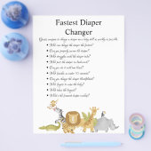 Oerwoud Safari Baby shower Games Flyer (Enkel)