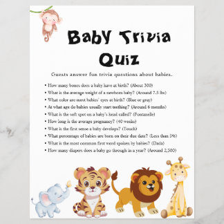Oerwoud Safari Baby shower Games Flyer