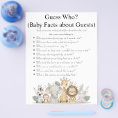 Oerwoud Safari Baby shower Games Flyer (Enkel)