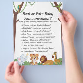 Oerwoud Safari Baby shower Games Flyer (Hand)