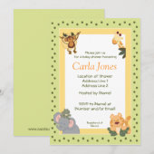 Oerwoud Safari Baby Shower Invitaties 5 x 7 formaa Kaart (Voorkant / Achterkant)