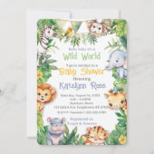 Oerwoud Safari Baby shower Kaart (Voorkant)