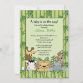 Oerwoud Safari Baby shower Kaart (Voorkant)