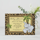 Oerwoud Safari Baby shower Kaart (Staand voorkant)