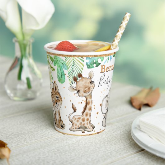 Oerwoud Safari Baby shower Paper cup Papieren Bekers (Insitu)