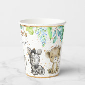 Oerwoud Safari Baby shower Paper cup Papieren Bekers (Achterkant)