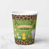 Oerwoud Safari Baby shower Papieren Bekers (Achterkant)