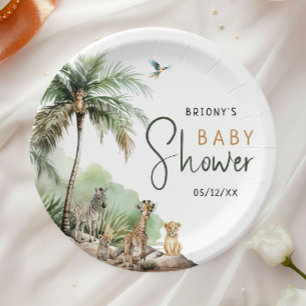 Oerwoud Safari Baby shower Papieren Bordje