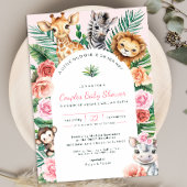 Oerwoud Safari Baby shower Paren Feest Kaart