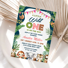 Oerwoud Safari Baby shower Party Kaart