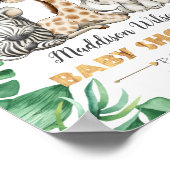 Oerwoud Safari Baby shower Party Poster (Hoek)