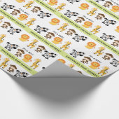 Oerwoud Safari Baby shower Persoonlijk Cadeaupapier (Hoek)