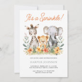 Oerwoud Safari Baby shower Sprinkle Kaart (Voorkant)