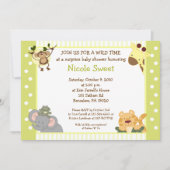 Oerwoud Safari Baby shower Uitnodiging 5x7 (Voorkant)