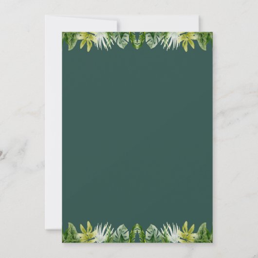 oerwoud safari baby shower-uitnodiging kaart (Achterkant)