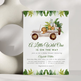 oerwoud safari baby shower-uitnodiging kaart