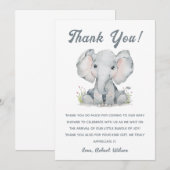 Oerwoud Safari Baby shower voor jongen Kaart (Voorkant / Achterkant)