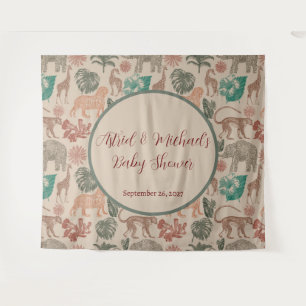  Oerwoud Safari Baby shower Wandkleed
