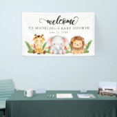Oerwoud Safari Baby shower Welkom Spandoek (Beurs)