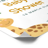 oerwoud safari baby shower - Welkomstteken Poster (Hoek)