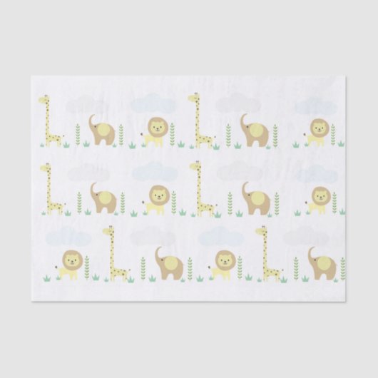 Oerwoud Safari Baby Tissue Paper Tissuepapier (Voorkant)