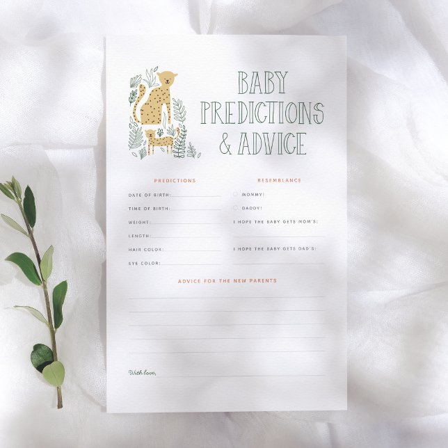 Oerwoud Safari Baby voorspellingen en advies spel (Creator heeft geüpload)