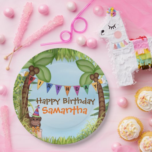 Oerwoud Safari Birthday Paper Bord (Feest)