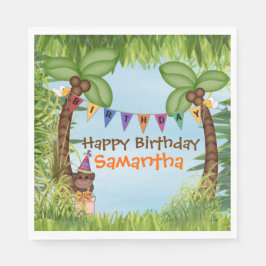 Oerwoud Safari Birthday Paper Napkin Servetten