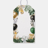Oerwoud Safari Birthday Party Favor Bedankt thema Cadeaulabel (Achterkant)