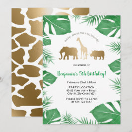 Oerwoud, Safari Birthday Party Kaart