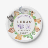 Oerwoud Safari Birthday Party Paper Bord (Voorkant)