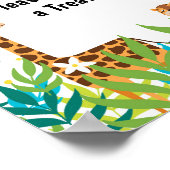 Oerwoud Safari Birthday Party Sign Poster (Hoek)