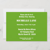 Oerwoud Safari Birthday Uitnodiging (Achterkant)