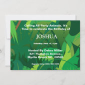 Oerwoud Safari Birthday Uitnodigingen (Achterkant)