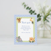 OERWOUD SAFARI Blue Hartelijk dank, vlak Bedankkaart (Staand voorkant)